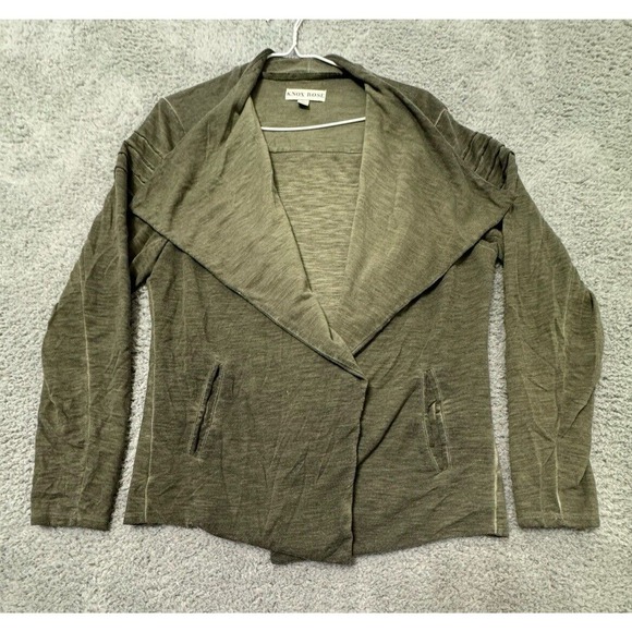 Knox Rose Jackets & Blazers - Knox‎ Rose Women's Jacket Drape Front Long Sleeve Olive Green Size XL